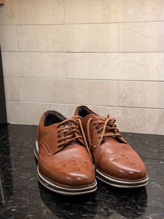 Cole Haan OriginalGrand Wingtip Leather Oxfords - British Tan main image 8